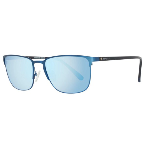 Gant heren zonnebril met blauwe lenzen, metalen potten en gespiegeld GA7065 91X 57