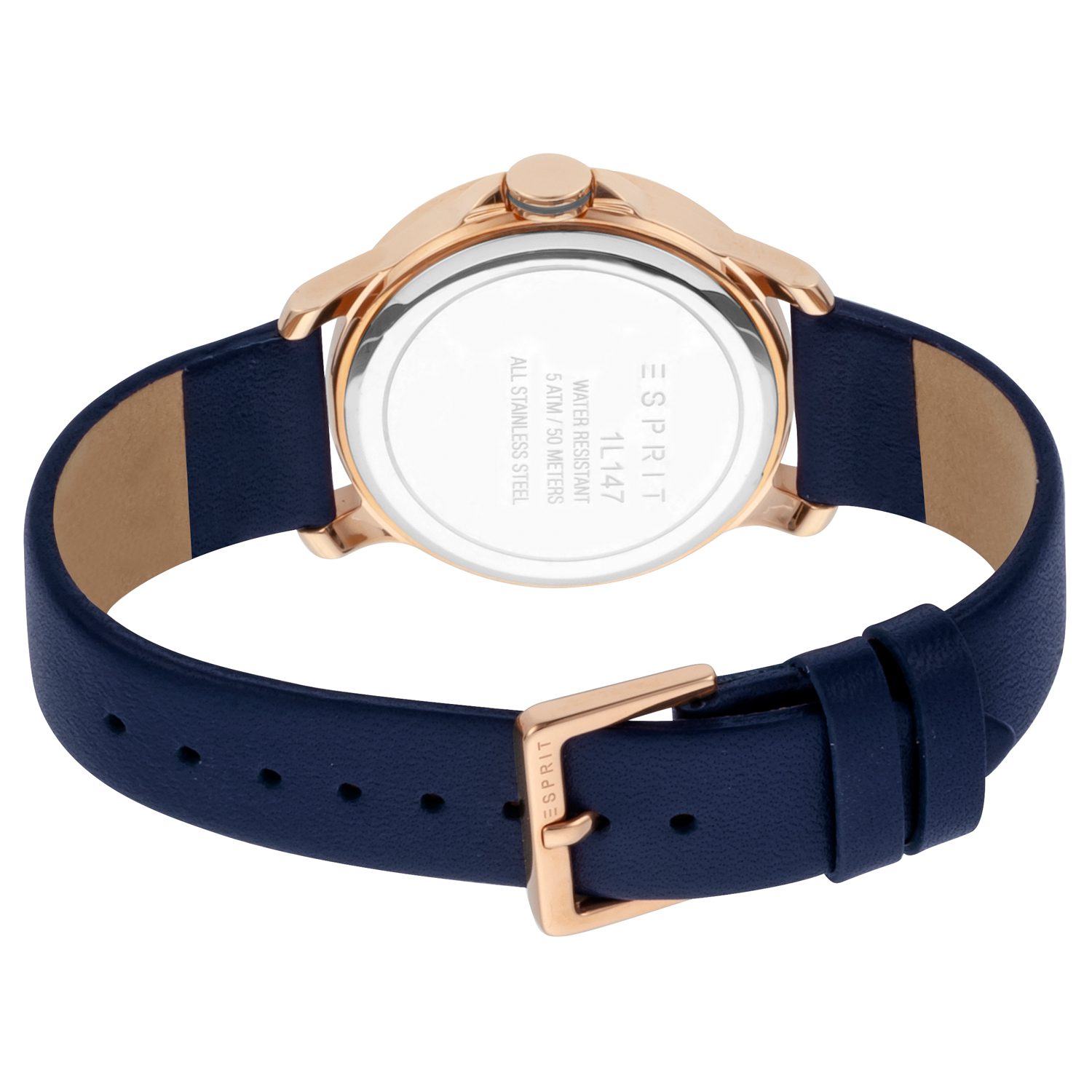 Esprit dames Horloge - polshorloge in Gouden roze kleur - 5ATM - ES1L147L0045