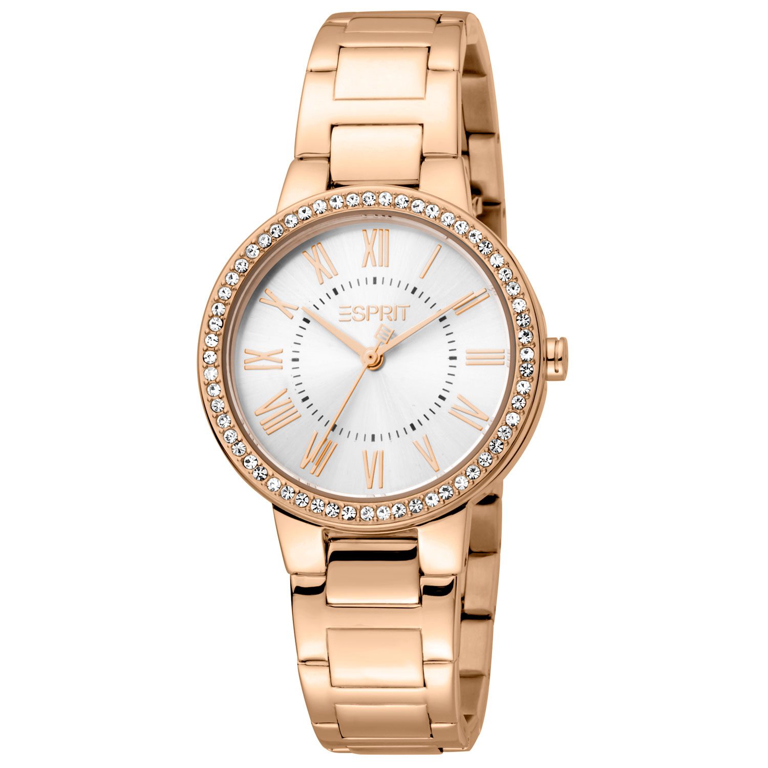 Esprit dames Horloge - goud roze kleur - Romeinse cijfer duiding - 5ATM - ES1L228M0045