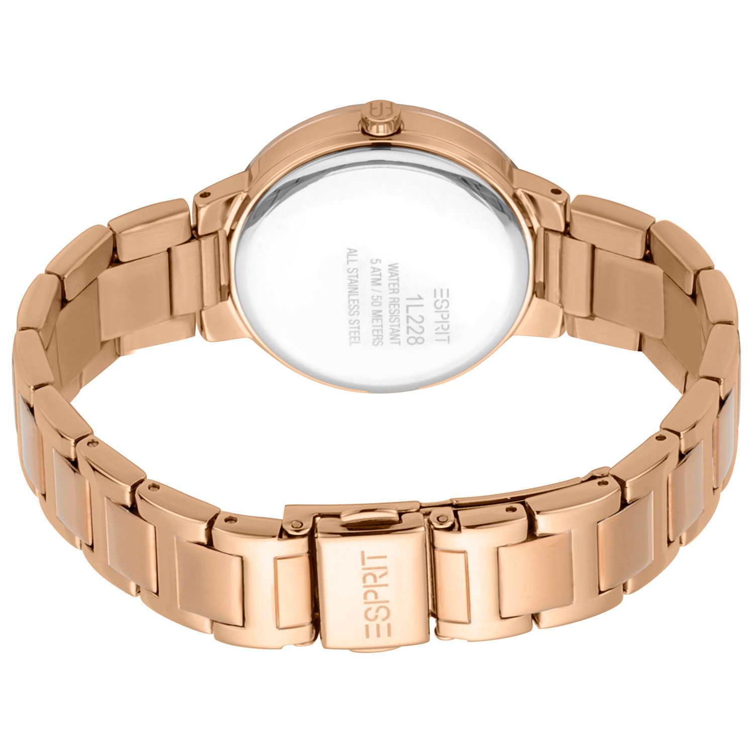 Esprit dames Horloge - goud roze kleur - Romeinse cijfer duiding - 5ATM - ES1L228M0045