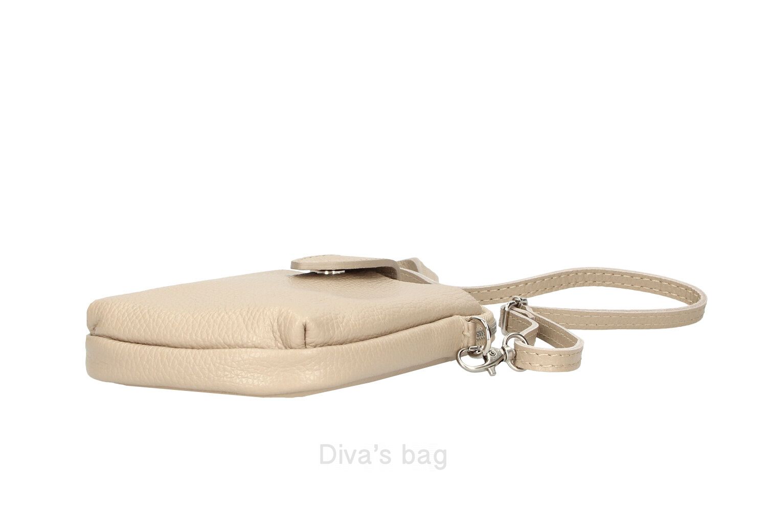 Lederen schoudertas – crossbody – mobile telefoon – rits sluiting – stoere leren tasje – COGNAC kleur