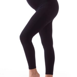 Zwangerschap legging in ZWART kleur, Naadloos Maat M/L