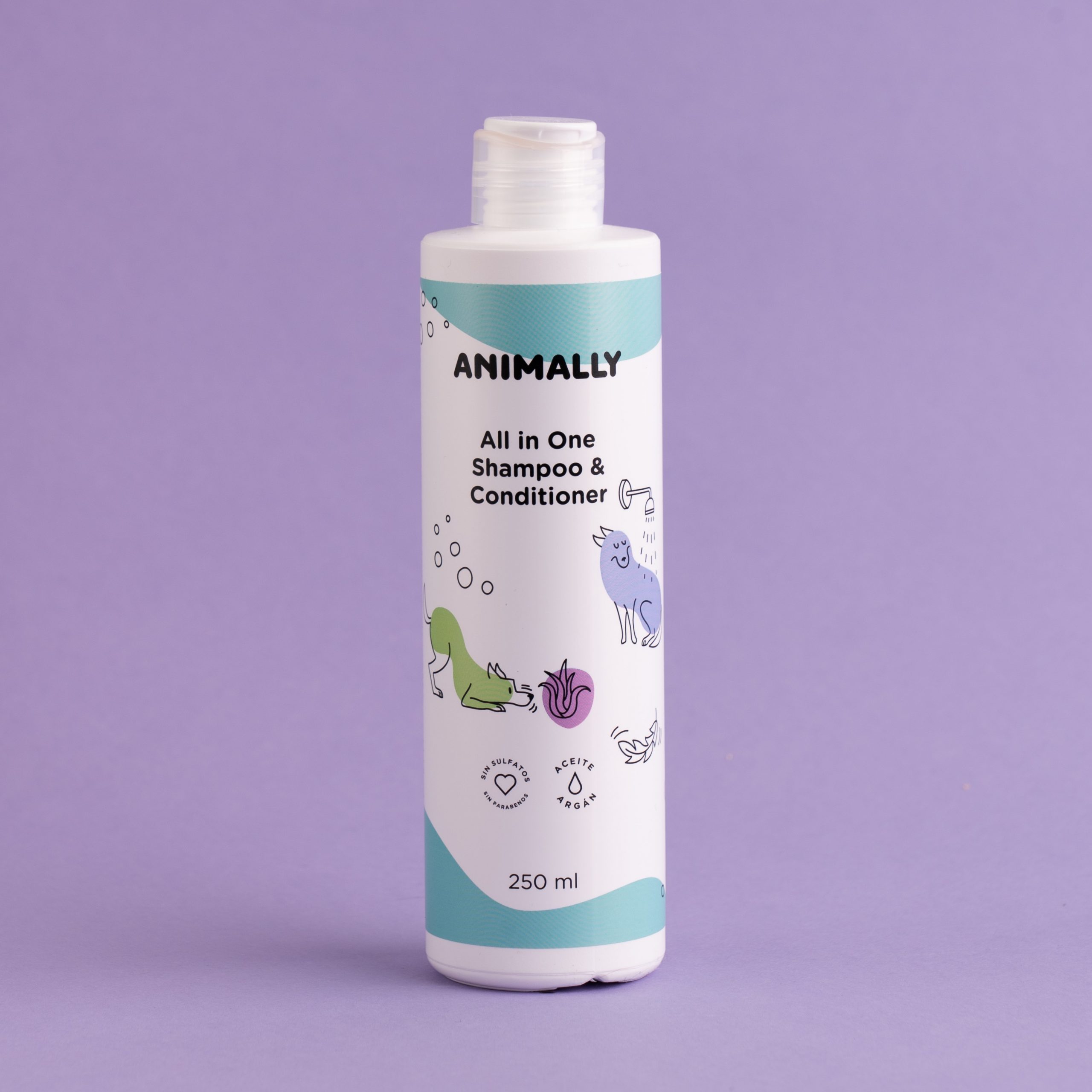 Animally Bilogische Alles in een shampoo en conditioner voor honden en katten - sulfaatvrij 250ml