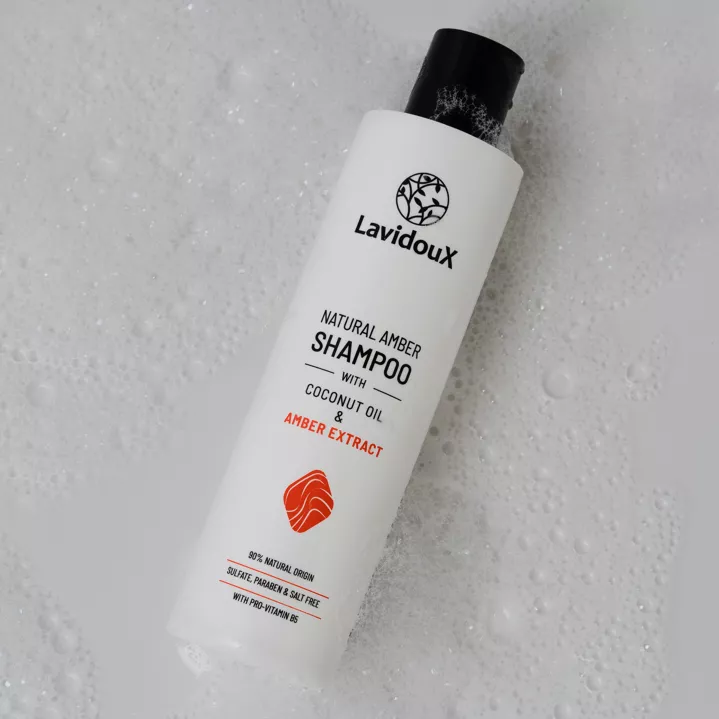 Luxe Natuurlijke sulfaatvrij shampoo met Amberextract en Kokosolie - glans en volume 250ml