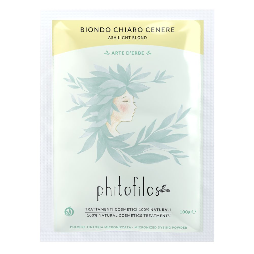 Phitofilos henna natuurlijke haarverf Licht As Blond - biologische en natuurlijke kruiden 100gr