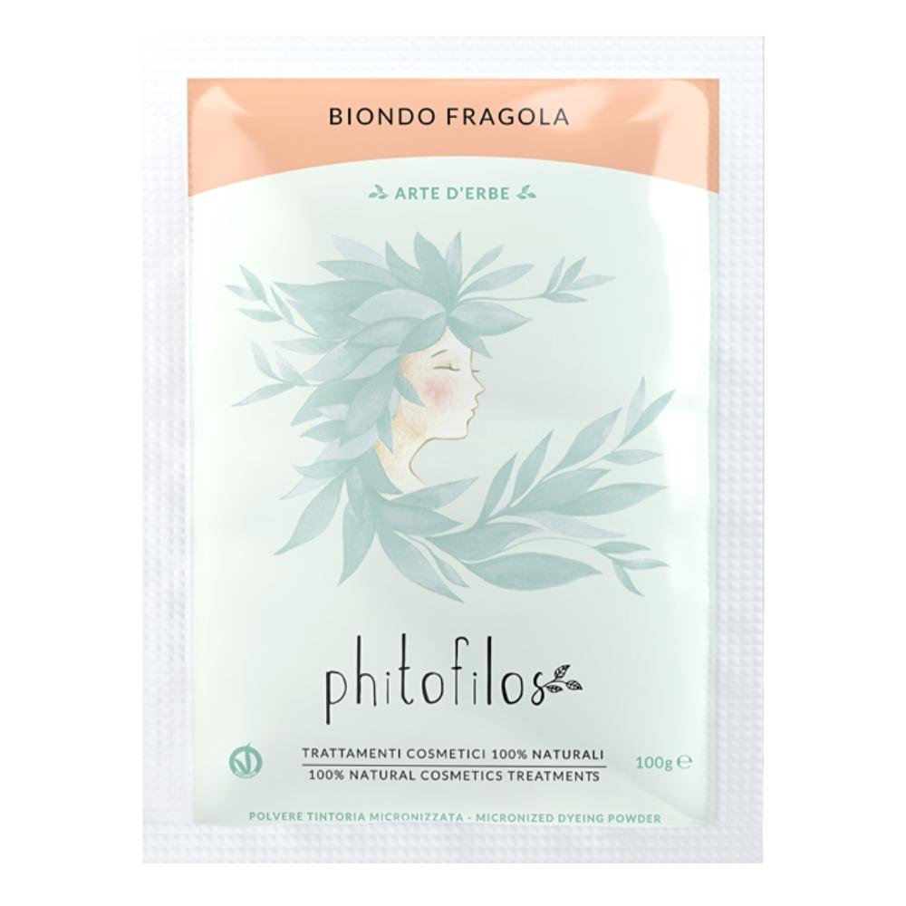 Phitofilos biologische haar henna - haar verf - Aardbei blond - koperachtige en lichtroze nuances 100gr