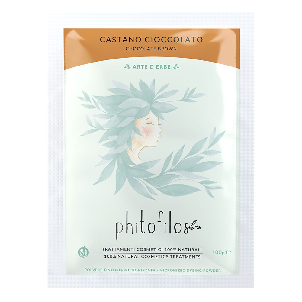 Phitofilos henna natuurlijke haarverf Chocolade bruin - biologische en natuurlijke kruiden 100gr