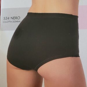 Set van 2 stuks Katoenen dames slip in ZWART met kant en hoge talie maat 3XL-8