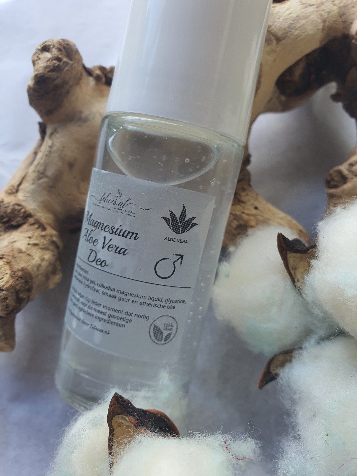 Natuurlijke Magnesium en Aloe Vera deodorant roll on - FRESH geur - meest gevoelige huid - doeltreffend 50ml