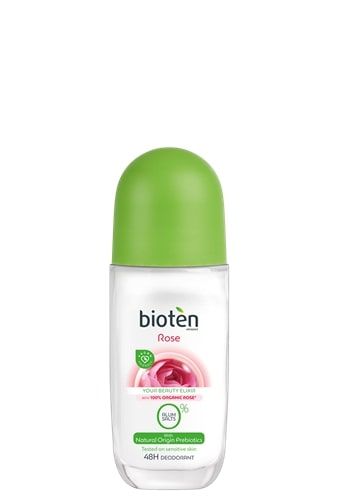 Bioten Bio en puur Rose Deodorant roll-on met roze - gebruik na scheren - gevoelige huid 50 ml