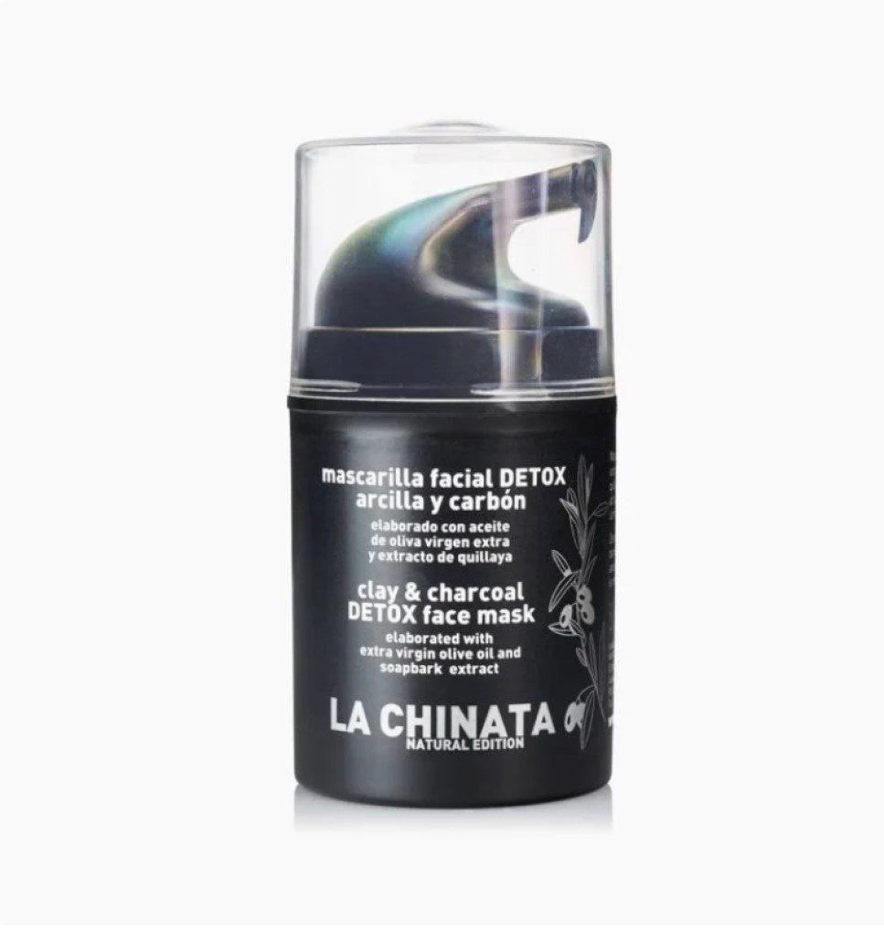 La Chinata Klei en houtskool detox gezicht masker - verwijdert onzuiverheden - acne - vette huid - ontgift 50ml