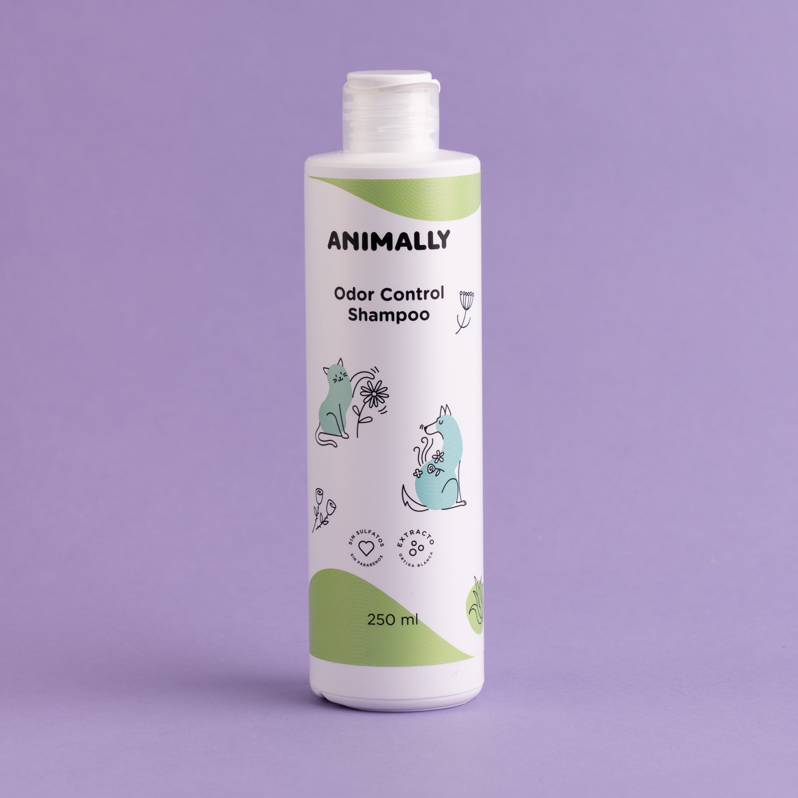 Animally Biologische Geur controle shampoo voor honden en katten - rozemarijn - brandnetel 250ml