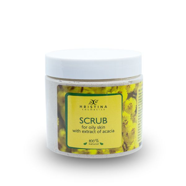 Natuurlijke en doeltreffend gezicht Scrub voor een vette huid met extract van weegbree en zinkoxide 200ml