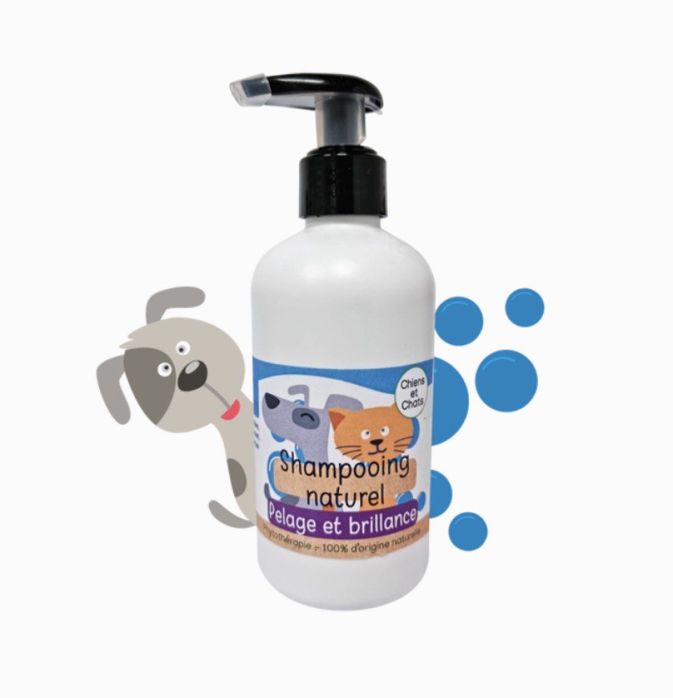 KasTete Franse Natuurlijke deodorant shampoo voor honden en katten - Glanzend vacht - kokos olie - vitaminen 250ml