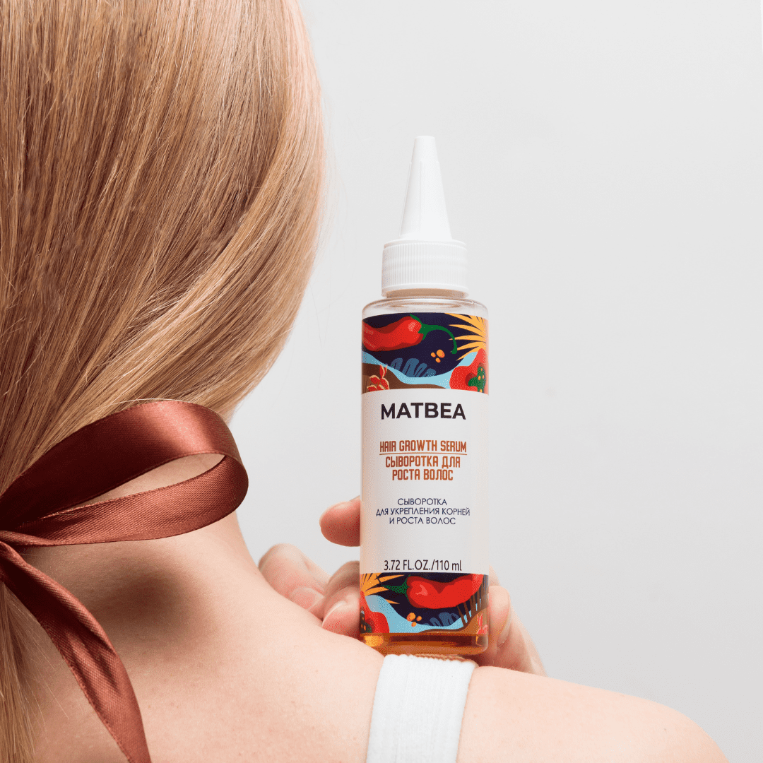 Matbea Haar Serum voor het versterken van wortels en haargroei -koffie - peper - brandnetel - leave-in 110 ml