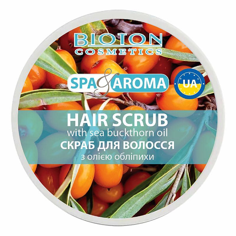 BIOTON Cosmetics - SPA AROMA - Hoofdhuidpeeling met duindoorn - bloedcirculatie - voorkomt roos - 250ml