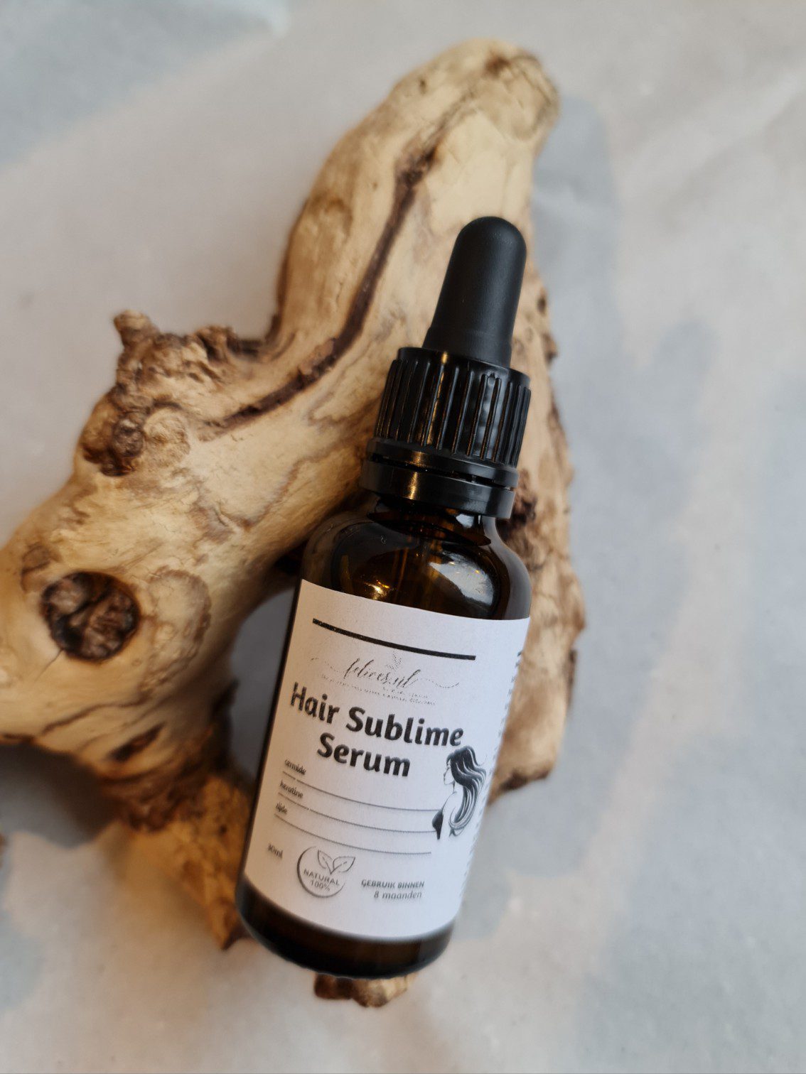 Natuurlijke handgemaakte Haar serum met keratine - ceramide - zijde proteïne - verzacht en strijkt glad 30ml