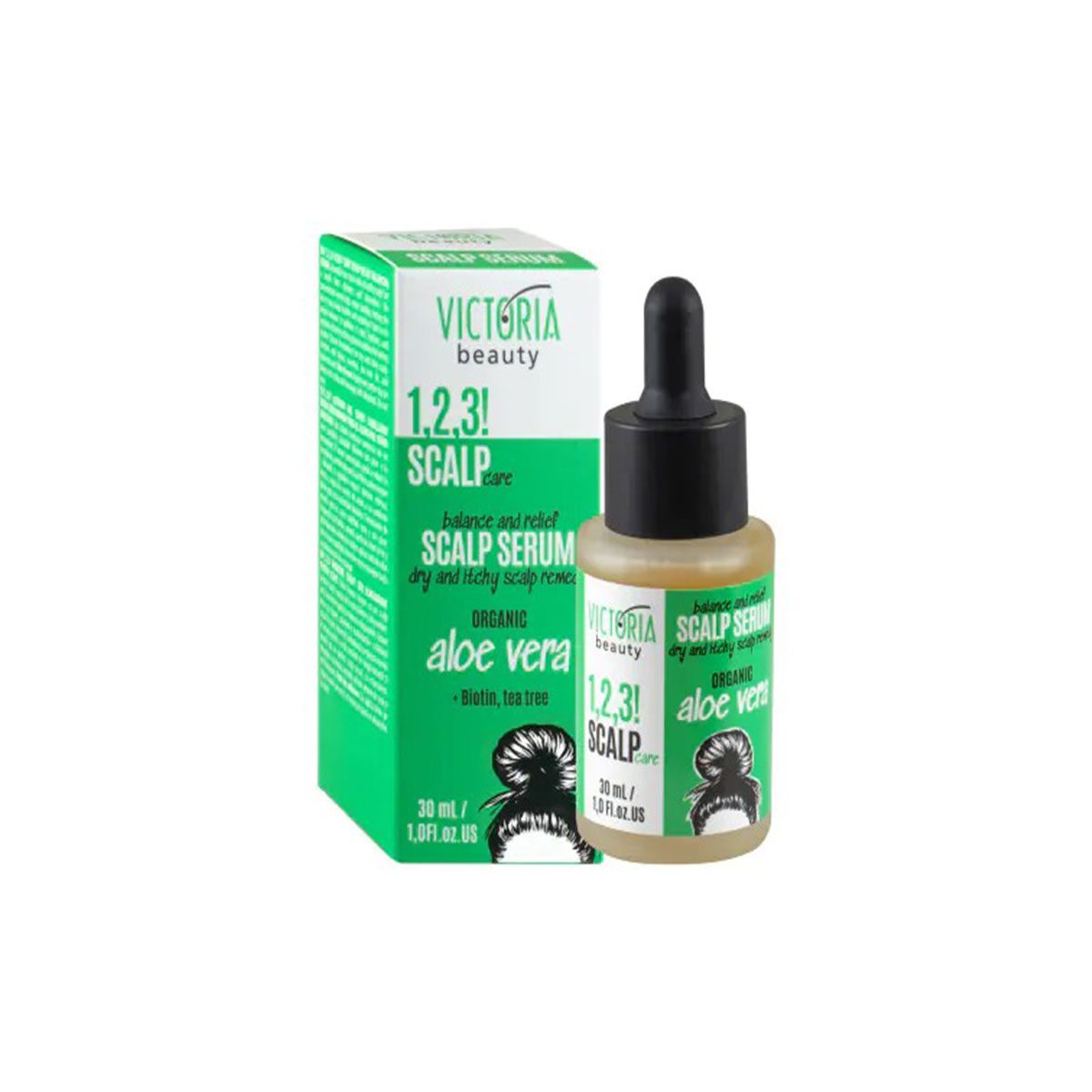 Natuurlijke hoofdhuid serum tegen droogheid en jeuk - Aloe vera - biotine - hyaluronzuur 30ml