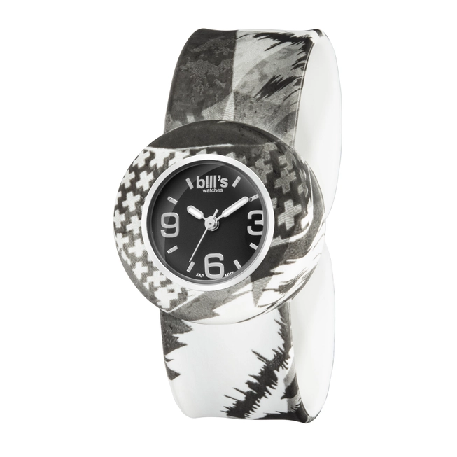 Bill´s Zwitserse Mini Horloge - vrouwen en kinderen - BLACK TIGER - silicone polshorloge - zonder sluiting