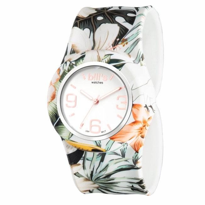 Bill´s Zwitserse Horloge Klassiek - vrouwen - BIRDY - silicone polshorloge - zonder sluiting