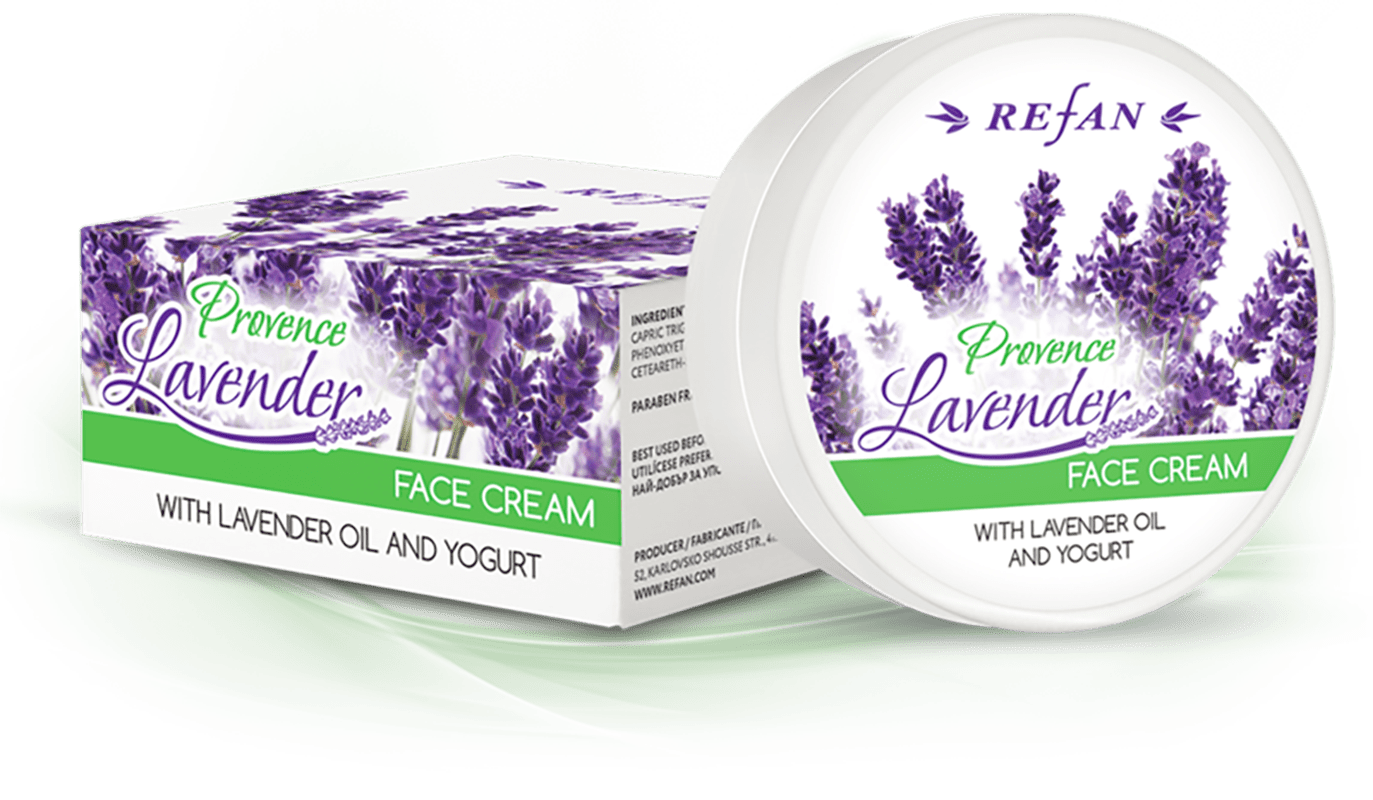 Refan natuurlijke gezicht creme met lavendel en yoghurt uit Bulgarije - kalmeer de huid - verzacht en hydrateert