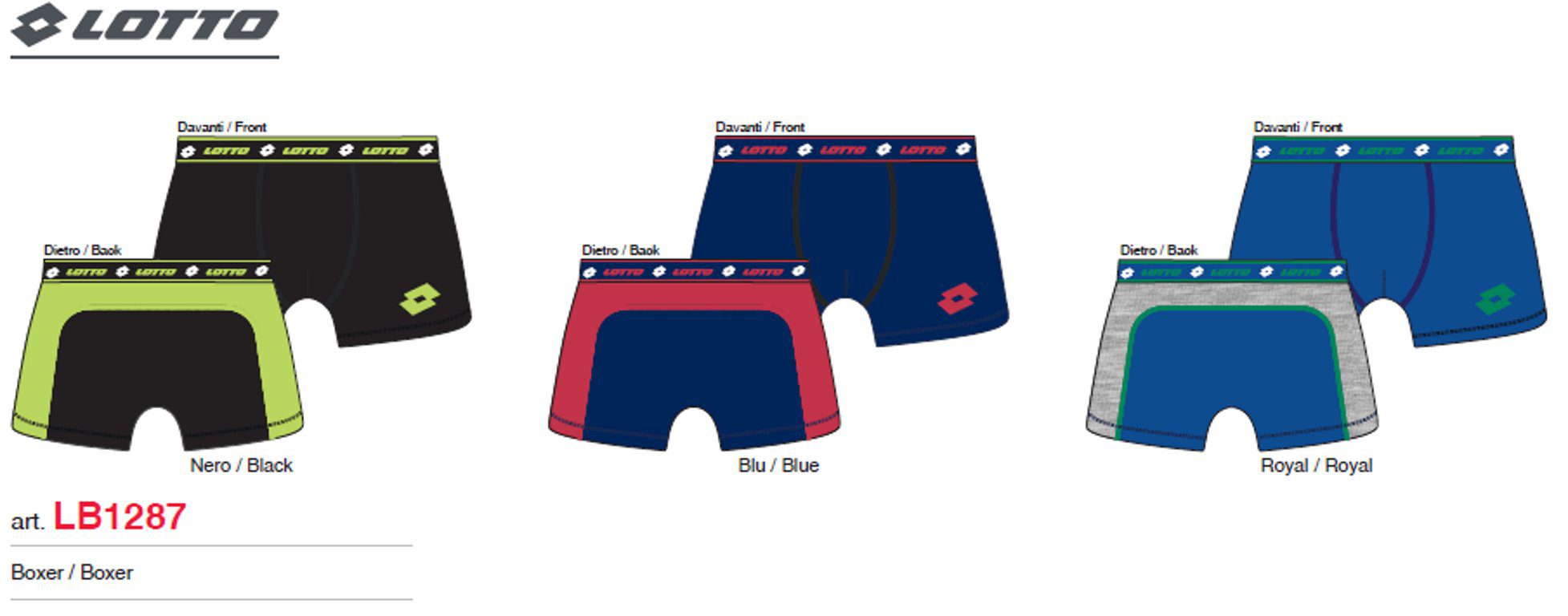 Lotto set van 3 boxers in diverse kleuren - katoen en elastaan - Maat XL