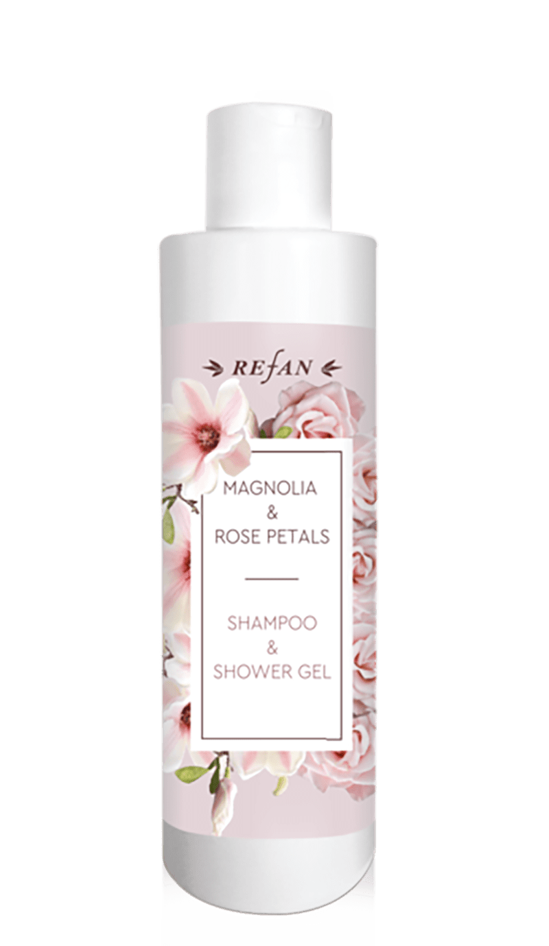 Refan natuurlijke Magnolia en rozenblaadjes Shampoo-douchegel met Groene thee 250ml