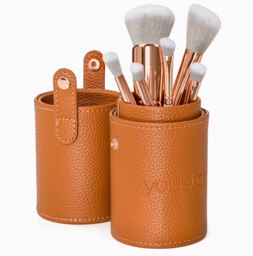 Make-upborstel set voor op reis of thuis gebruik - poeder borstel - rouge - oogschaduw - contour borstel 6st