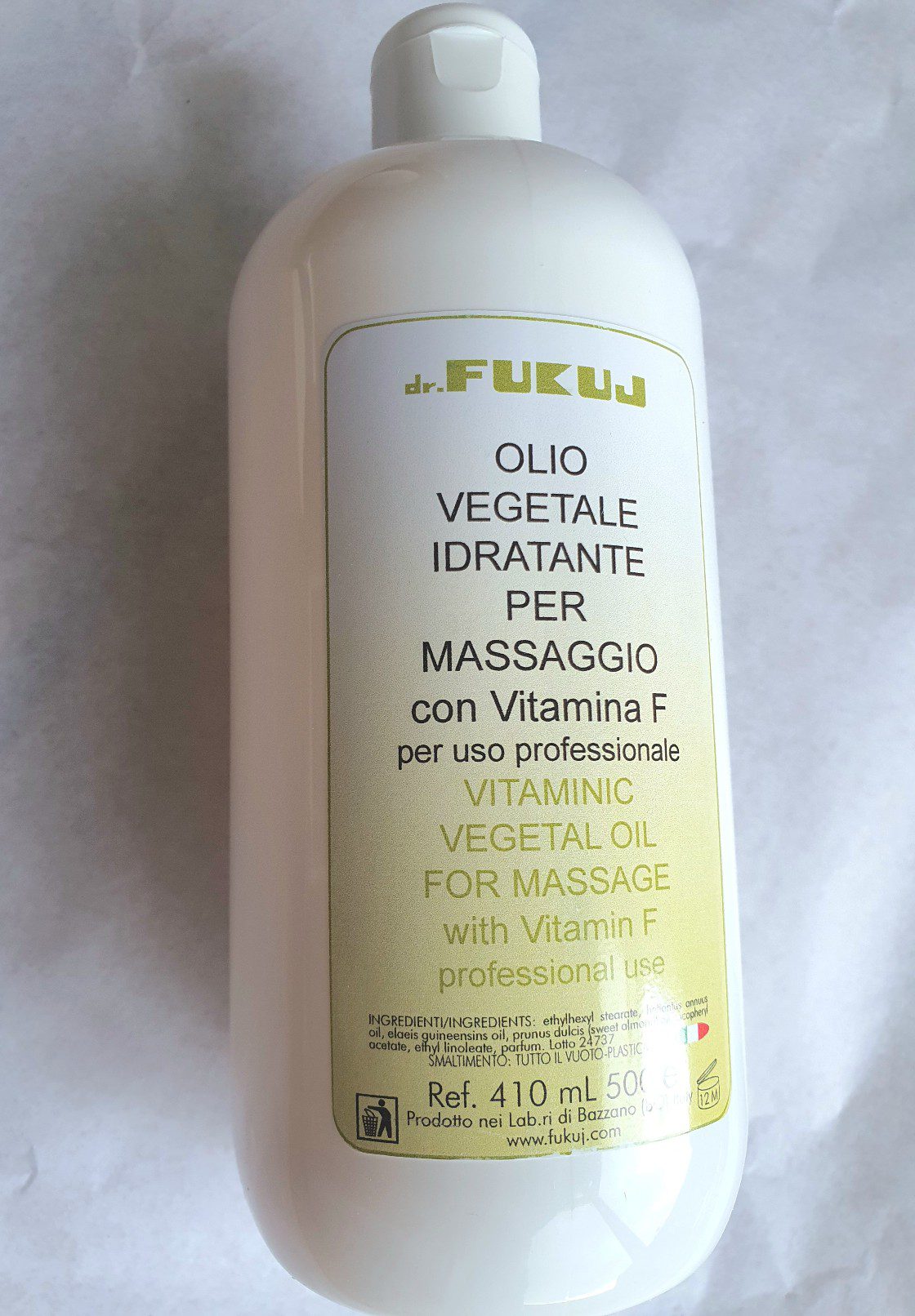 Dr Fukuj Professionele massage olie met vitaminen - langdurige massage - zachte en subtiele geur - 500ml