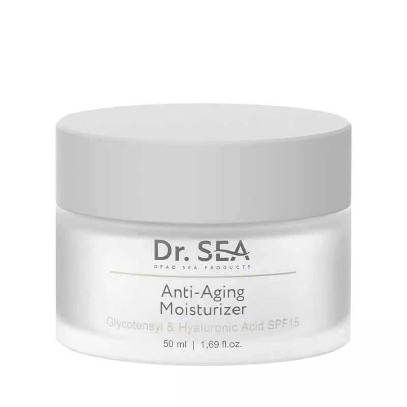 Israëls merk Dr. Sea Anti-Aging Gezichtscrème met Glycotensil Complex en Hyaluronzuur SPF15 en dode zee mineralen  50 ml