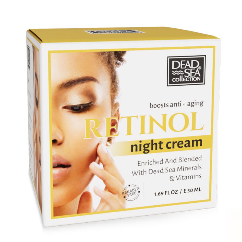 Israëls merk Dead Sea Collection Nachtcrème met Retinol - mineralen - shea boter - collageen 50ml