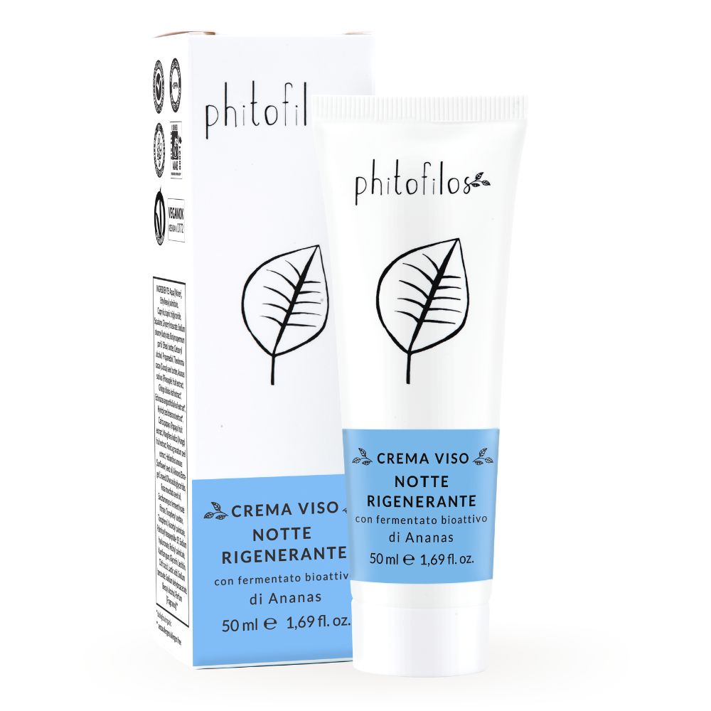 Phitofilos biologische Regenererende gezichtscrème voor de nacht met ananas 50ml