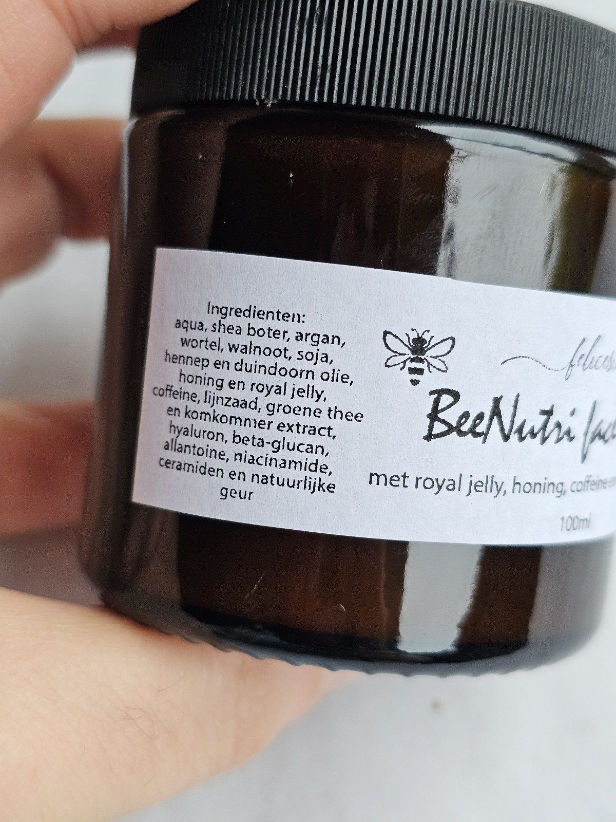 BeeNutri face mask - royal jelly - lijnzaad - coffeïne - niacinamide 100ml