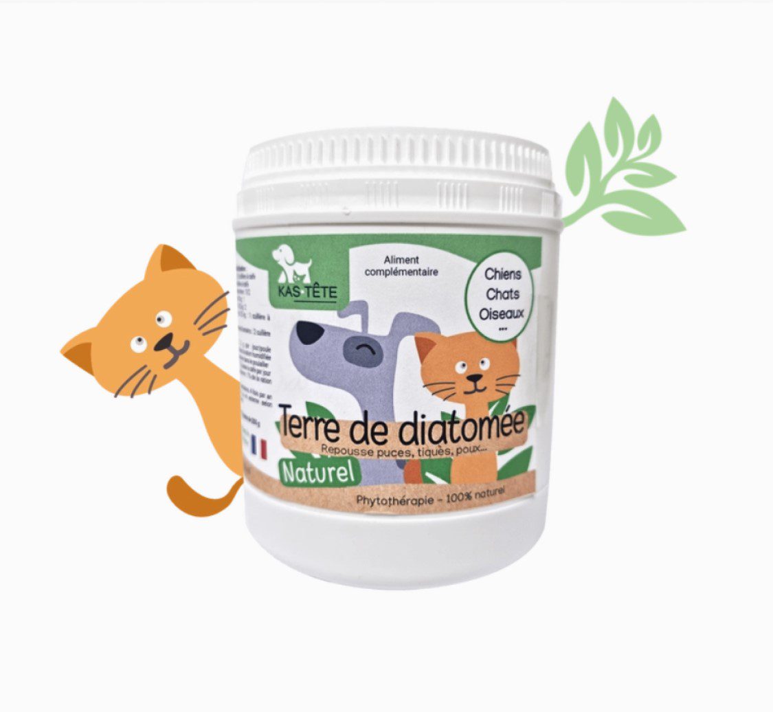 KasTete Franse Natuurlijke Anti-parasite poeder voor honden en katten - vlooien en bacterie calcium - silicium 250gr