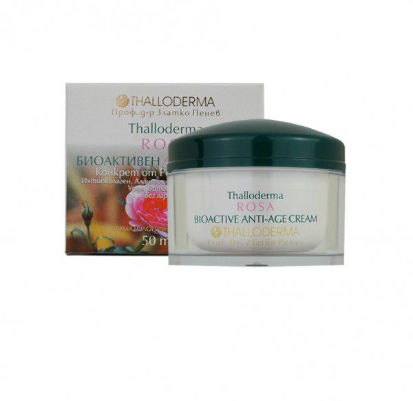Thalloderma  Bioactive anti-age creme met rozenolie Rosa Darmascena uit Bulgarije - collageen - vitaminen 50ml
