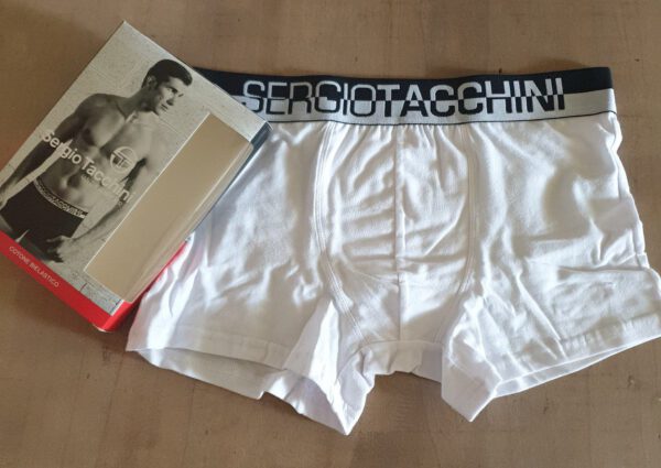 Sergio Tacchini Set van 3 stuks katoenen heren mannen boxer, in kleur ZWART - BLAUW - WIT, Maat XS 3
