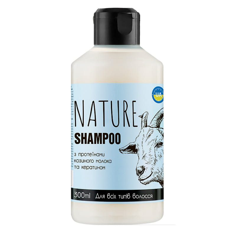 BIOTON Cosmetics - NATURE - Shampoo met geitenmelk eiwitten en keratine - versterk het haar en voedt  300ml