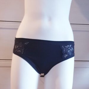 Italiaanse WIT katoenen slip met kant,  Maat S