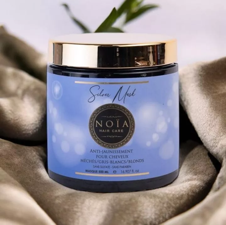 Noïa Luxe Professionele ZILVER Haar masker - volle kleuren - grijs en blond haar - arganolie en aloe vera 500ml