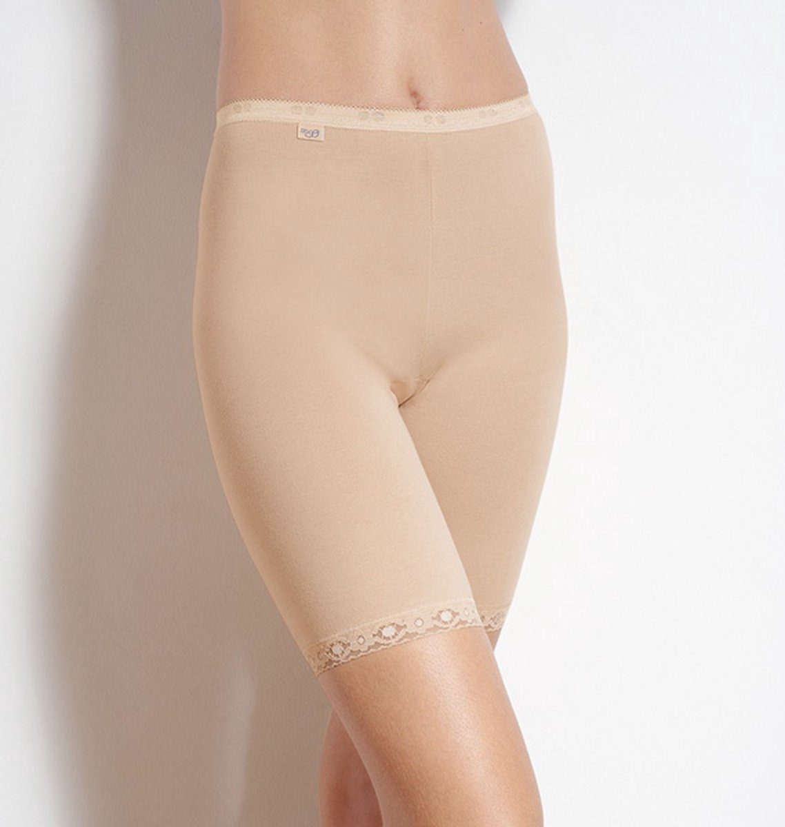 Sloggi katoenen korte boxer met kant in TAN kleur, elastisch maat 3XL/4XL 54