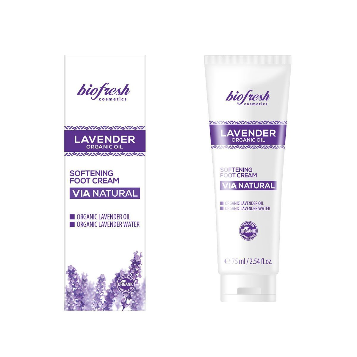 Biologische Lavendel voet creme met yoghurt uit Bulgarije 75ml