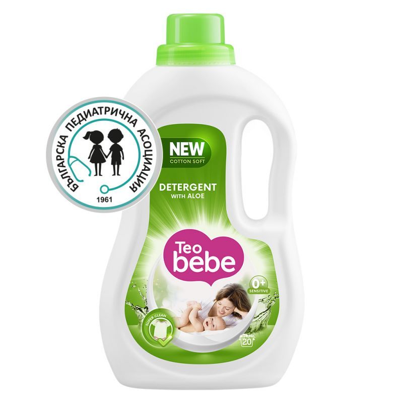 Teo Bebe Natuurlijke Vloeibaar wasmiddel met aloë vera-extract 1,1 liter