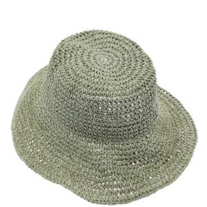 Zomer rieten hoed voor dames met periferie, zon hoed in Groen kleur