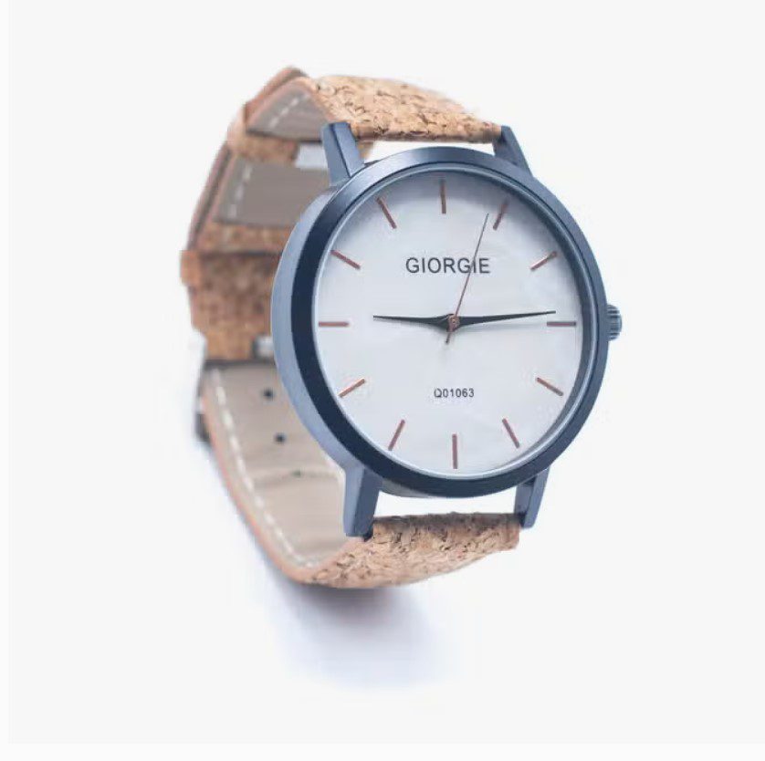 Ecologische Horloge met puur kurk band kast - unisex - milieuvriendelijk -  WA-318