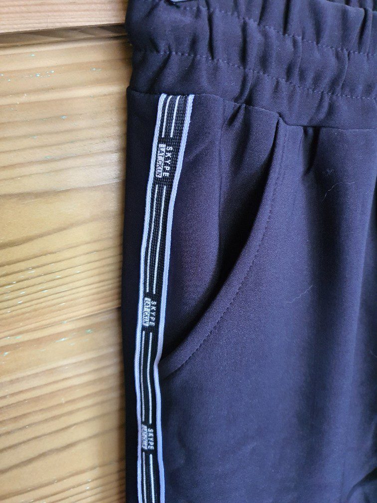 Sport broek voor dames vrouwen met zijzakken, band aan zijkanten, stretch broek Maat XXXL/XXXXL