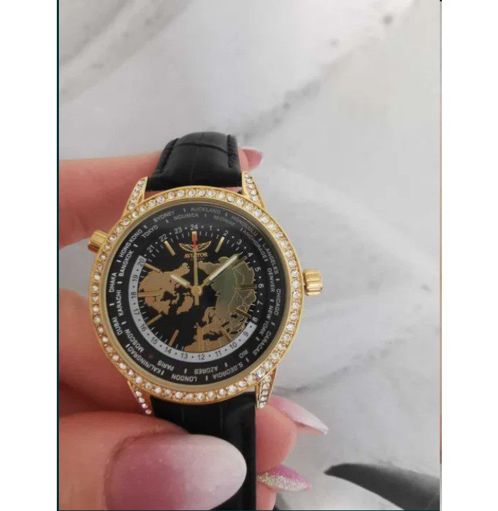 Aviator dames horloge vrouw met leren polsband AVW8633L03 - Afbeelding 3