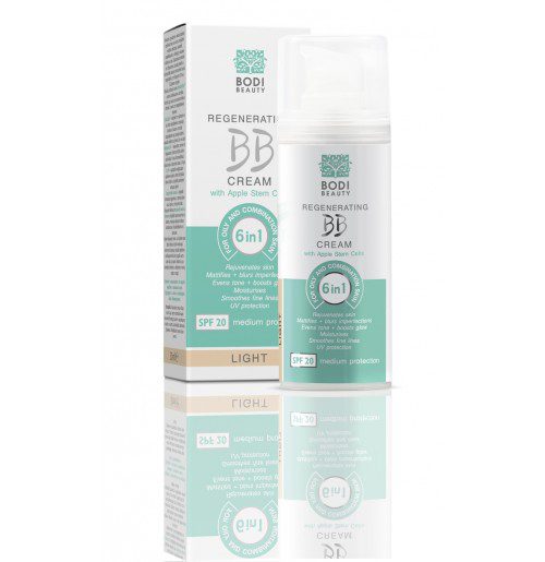 Anti-age BB CREAM SPF 20 voor de vette en gecombineerde huid kleur LIGHT - appelstemcel 30ml
