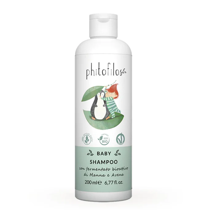 Biologische Phitofilos baby shampoo - zacht reinigend - met bioactieve extracten - haar en lichaam 200ml