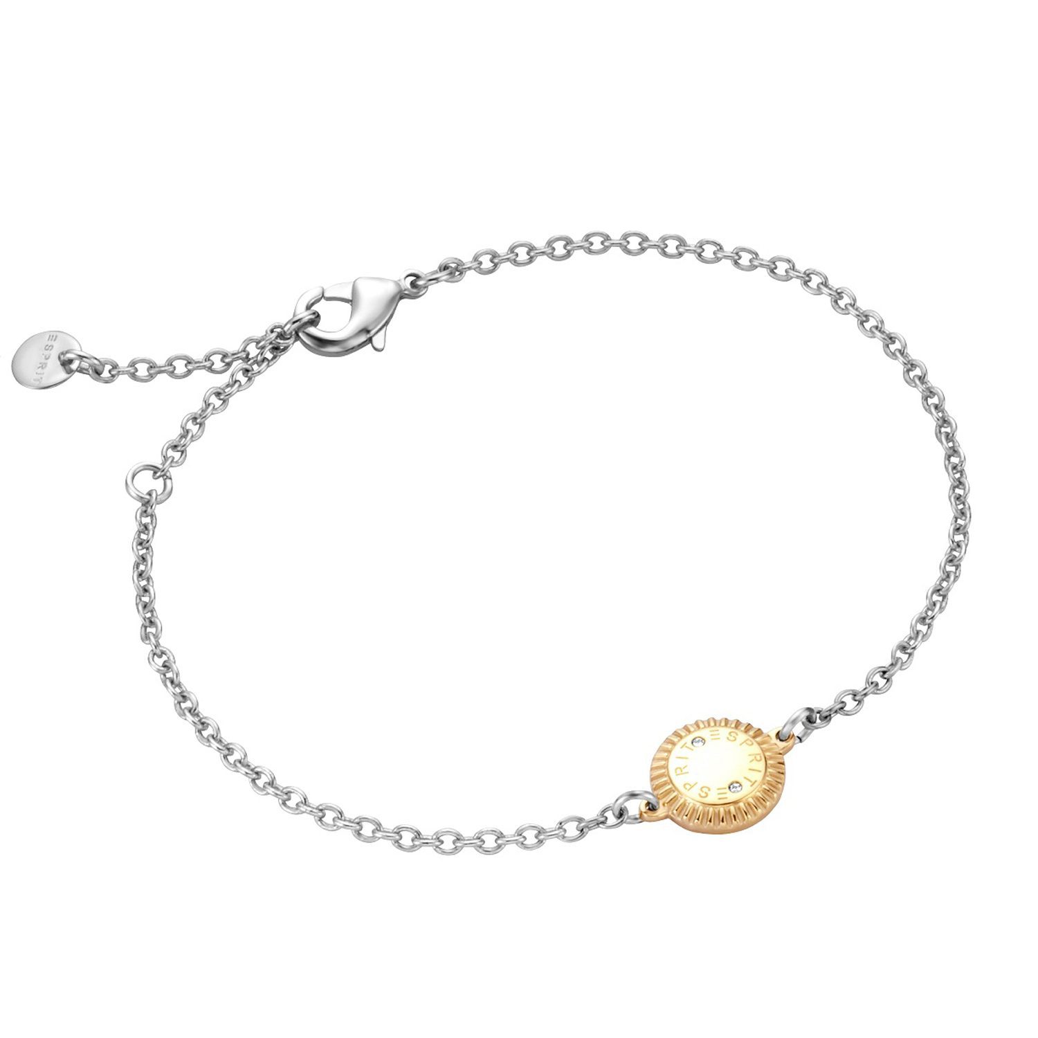 Esprit dames horloge ES1L184M0045 - polshorloge - 5ATM - gratis armband - Zilver en Goud kleur - Afbeelding 3