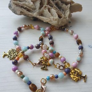 Trio edelsteen armbanden